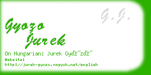 gyozo jurek business card